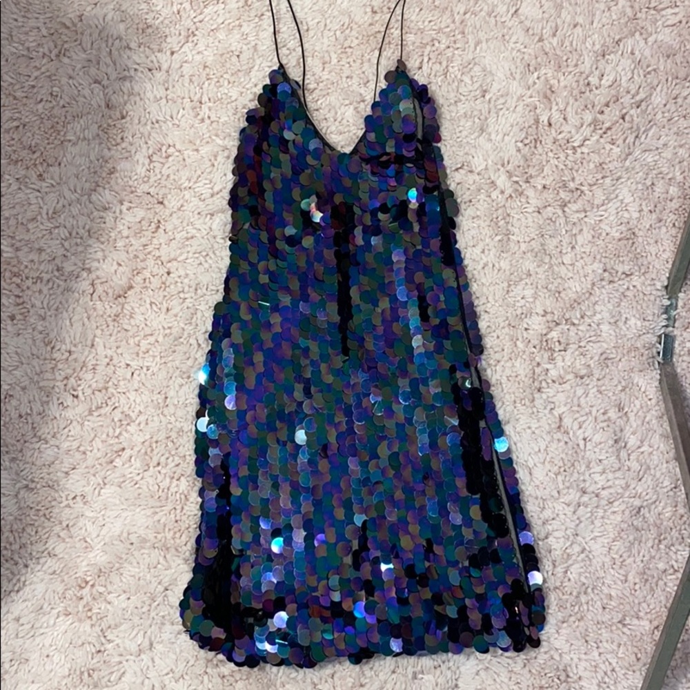 Sequin Low-Back Cocktail Dress